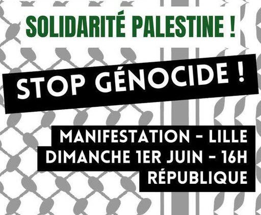 1er juin : rassemblement contre le génocide à Gaza