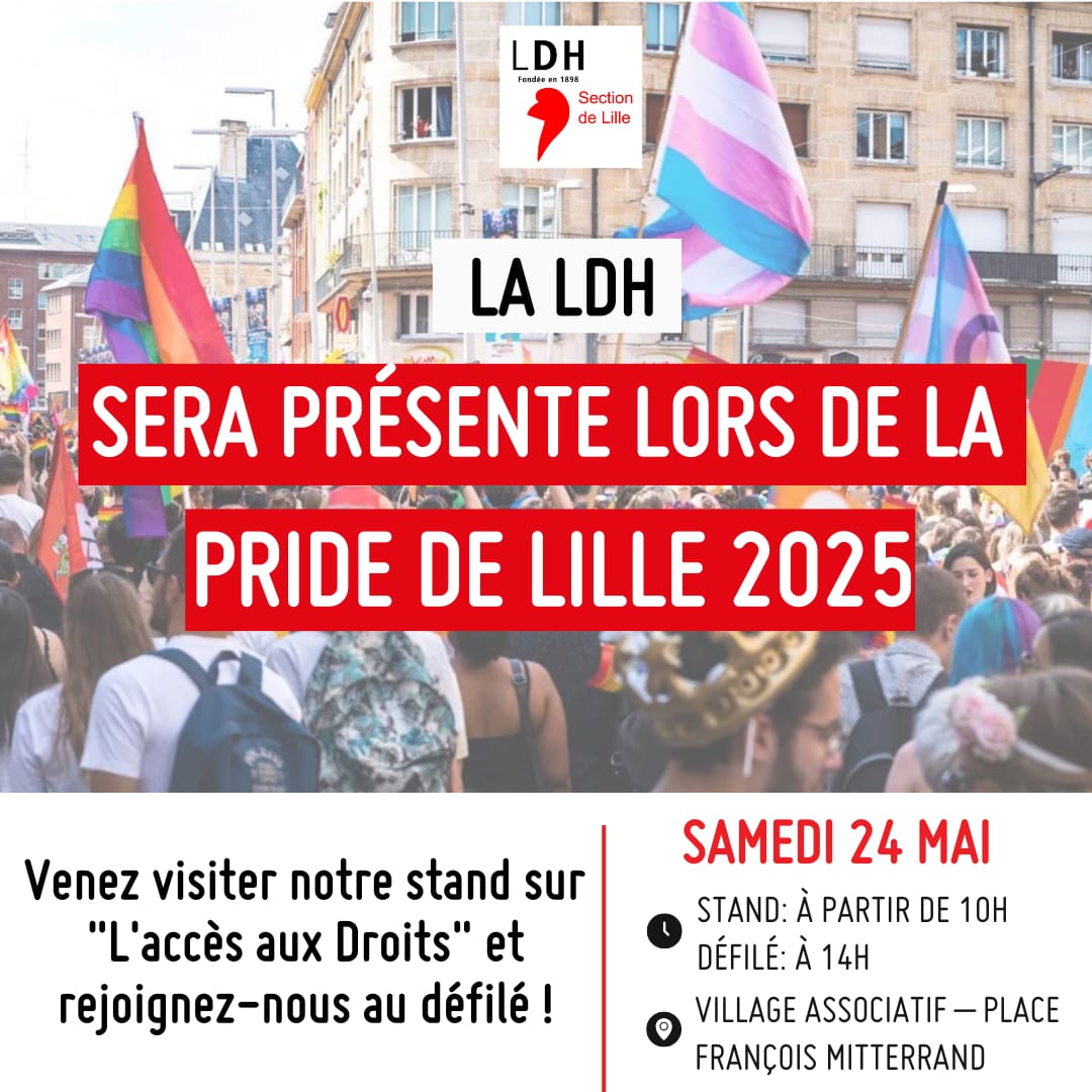 24 mai : stand et défilé de la Pride Lille 2025