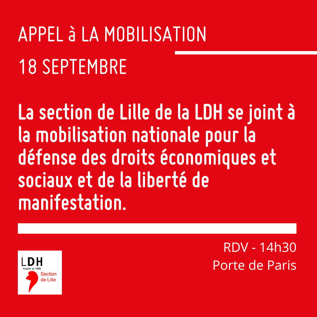 APPEL A LA MOBILISATION : 18 SEPTEMBRE 2025