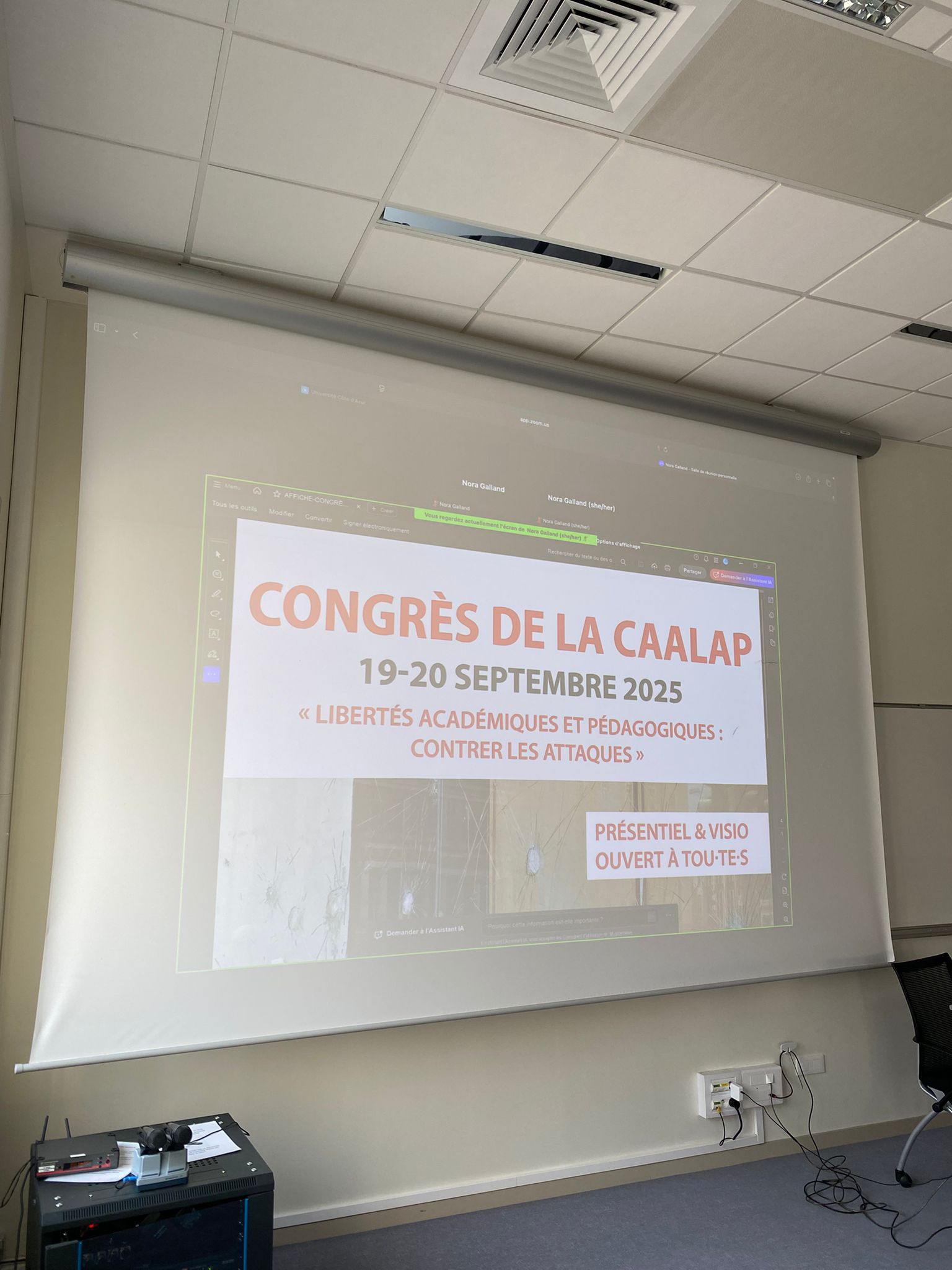 La section présente au premier congrès de la CAALAP les 19 et 20 septembre