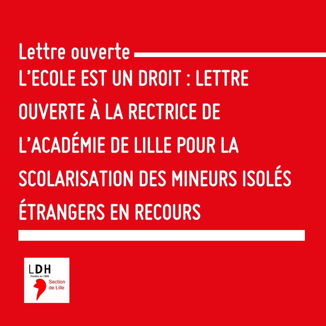 L’école est un droit : lettre ouverte à la rectrice pour la scolarisation des mineurs isolés étrangers en recours
