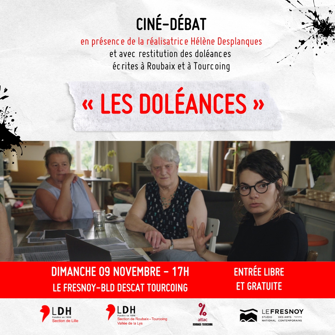 9 novembre : ciné-débat « les doléances » à Tourcoing