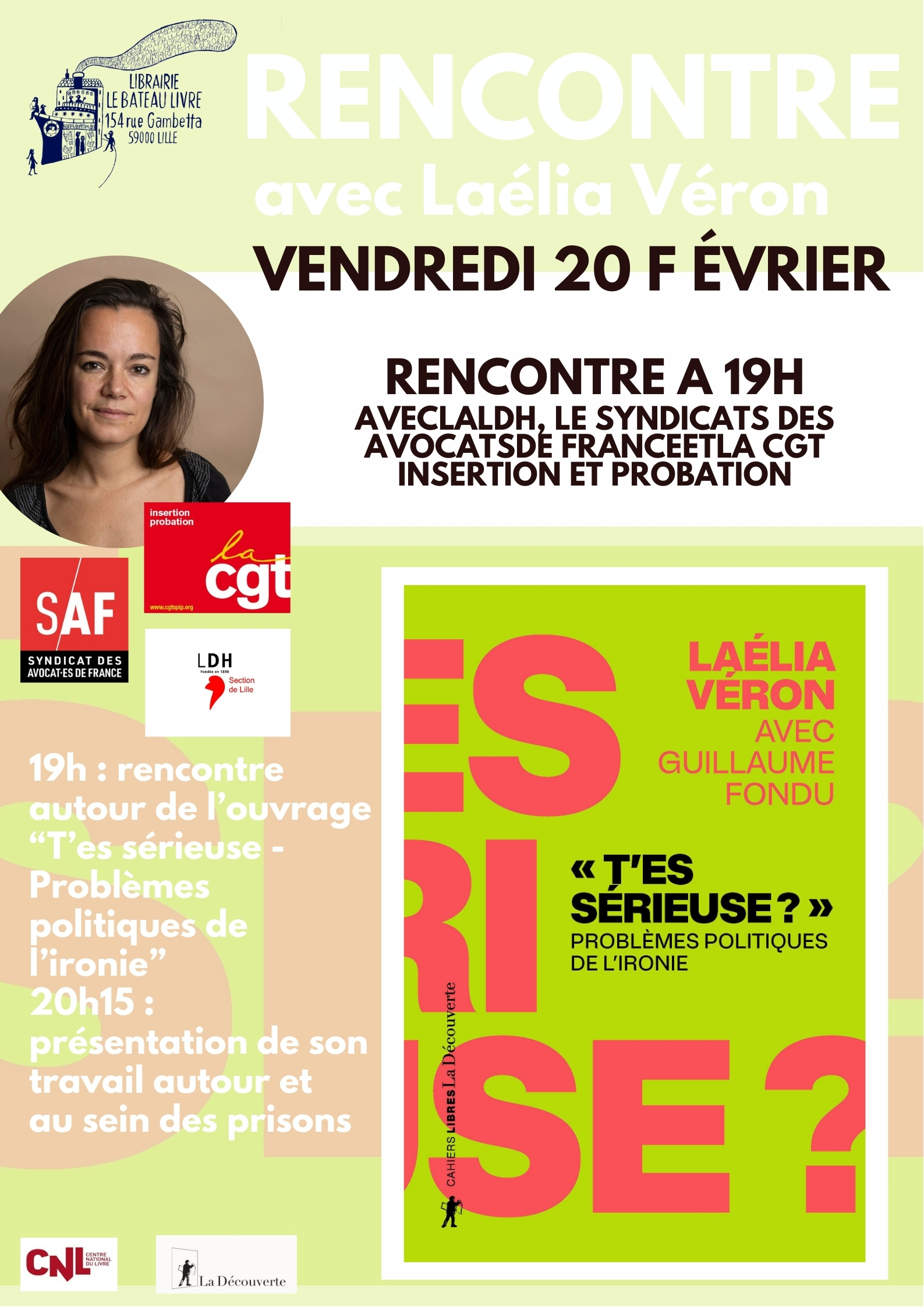 20 février : rencontre avec Laélia Véron sur les prisons