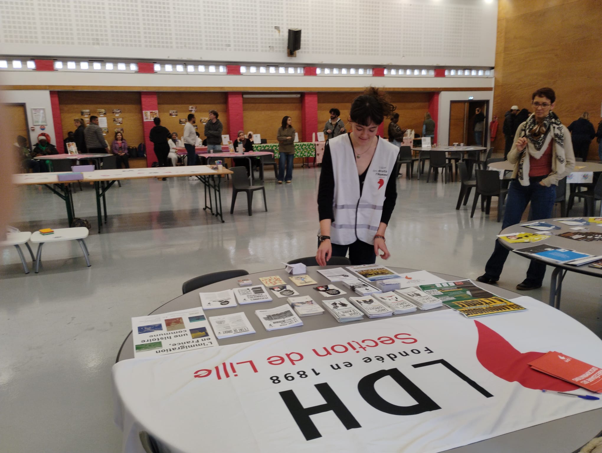 La presence de la section au centre social Projet à Lille