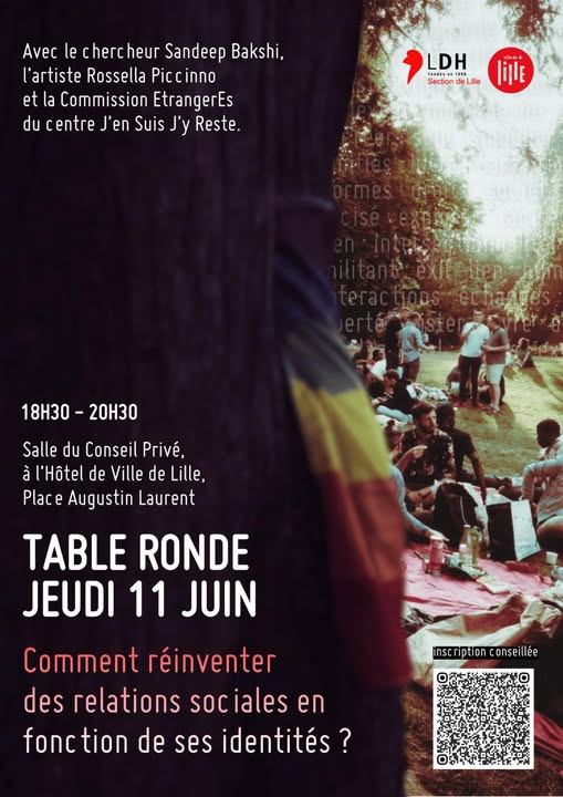 11 juin : Table ronde, Comment réinventer des relations sociales en fonction de ses identités ?