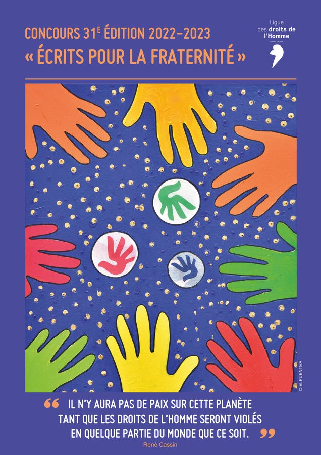 Poster Enfants réunis monde de paix 